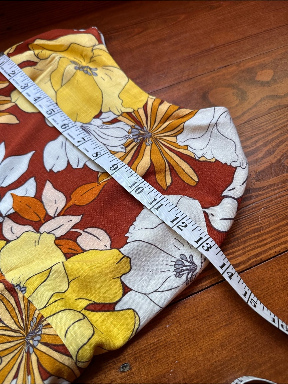 Floral Spaghetti-Strap Wide-Leg Jumpsuit - Brown & Yellow - Picture 5 of 7